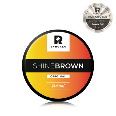 Byrokko Shine Brown -aurinkovoide nopeuttaa rusketusta solariumissa ja ulkona.